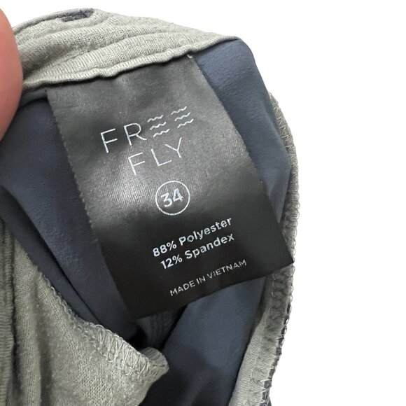 Free Fly Blue Performance Flat Front Outdoor Chino Shorts Mens Size 34 - Picture 2 of 4